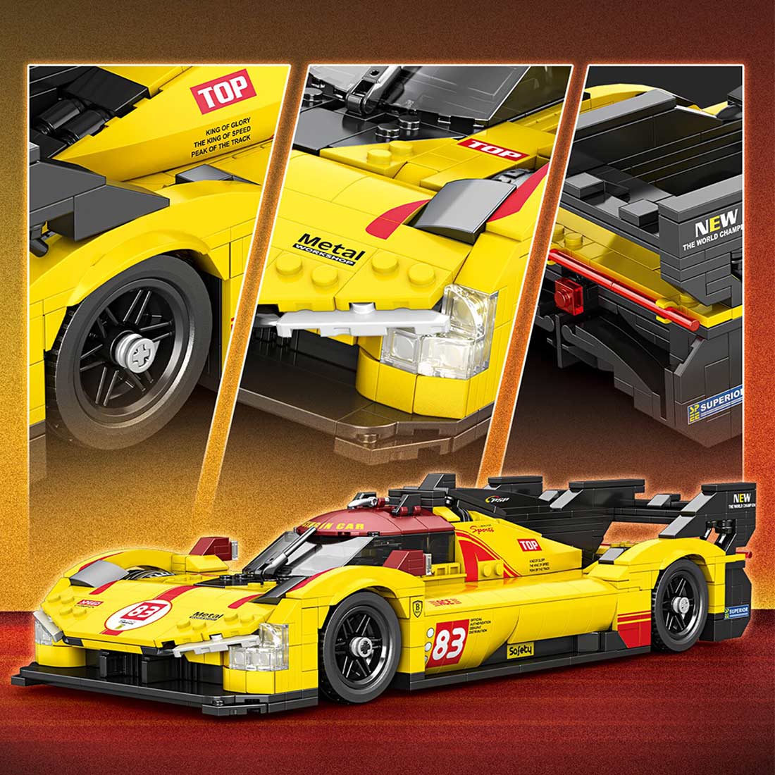 1/15 Scale Race - winning Car Klemmbausteine - LesDiy - Klemmbausteine