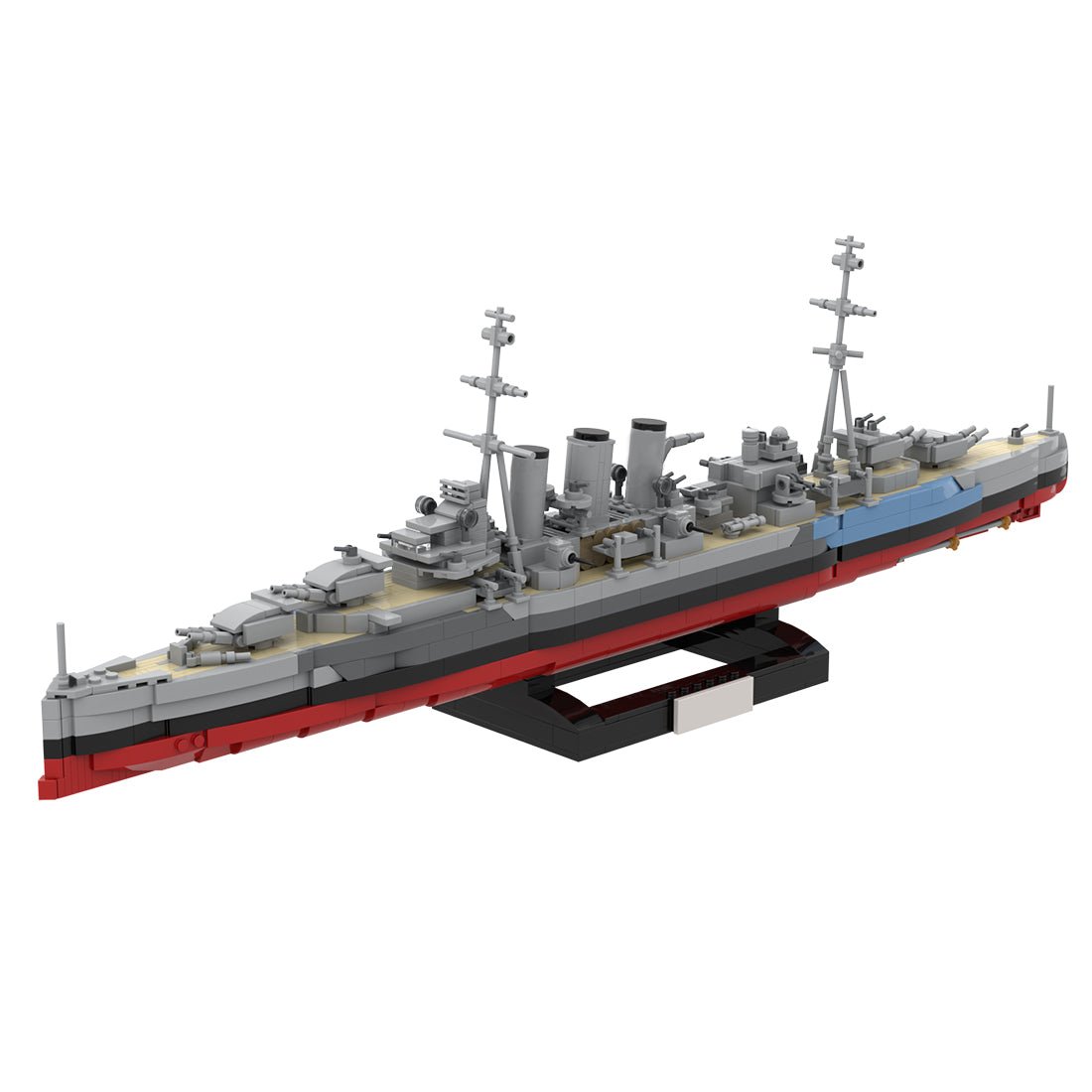 1/300 Scale HMS Norfolk Heavy Cruiser Klemmbausteine-LesDiy-Klemmbausteine