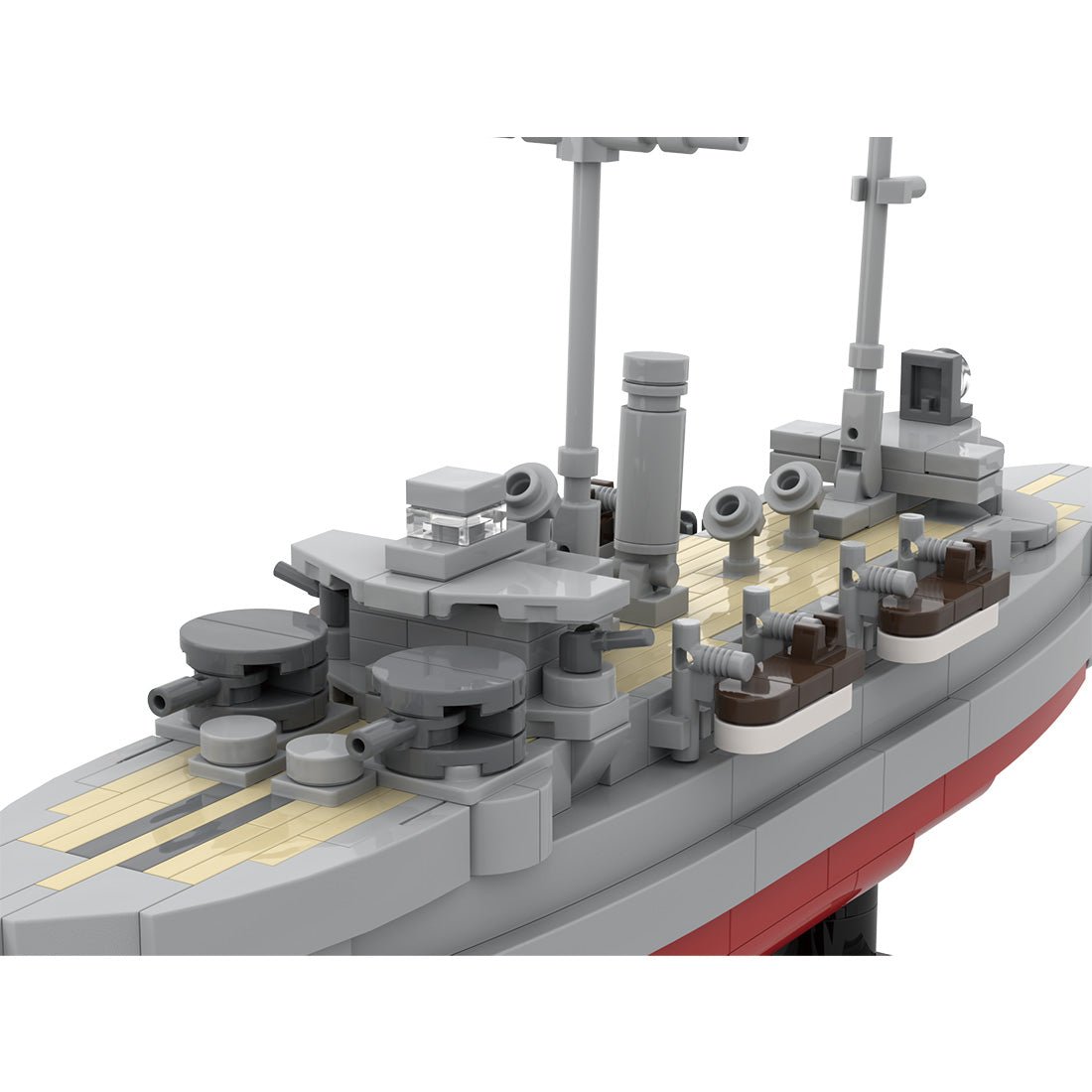 1/300 Scale SMS Siegfried Coastal Defense Battleship Klemmbausteine-LesDiy-Klemmbausteine