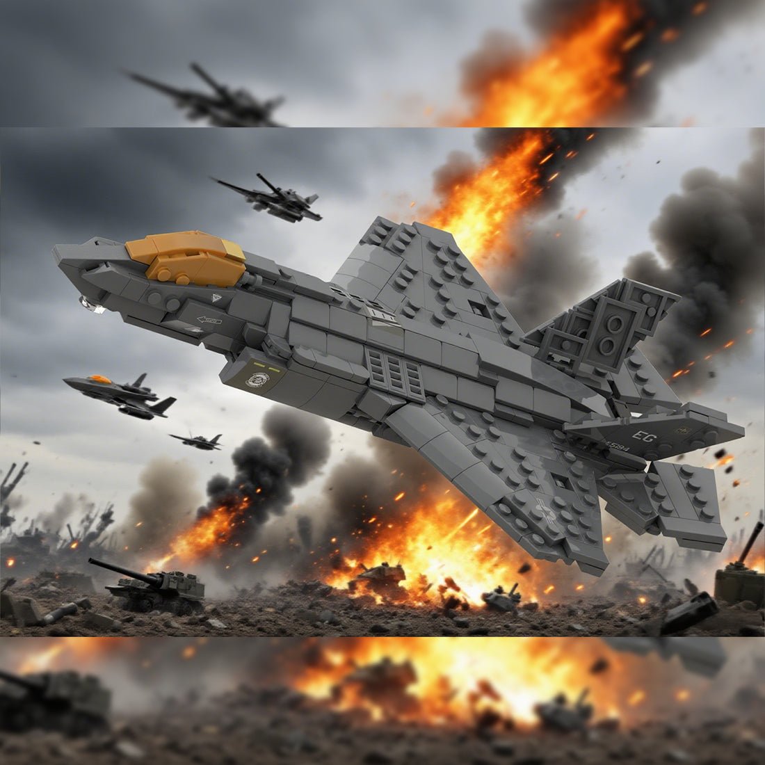 1/58 Scale American Multirole Military Combat Fighter Klemmbausteine - LesDiy - Klemmbausteine