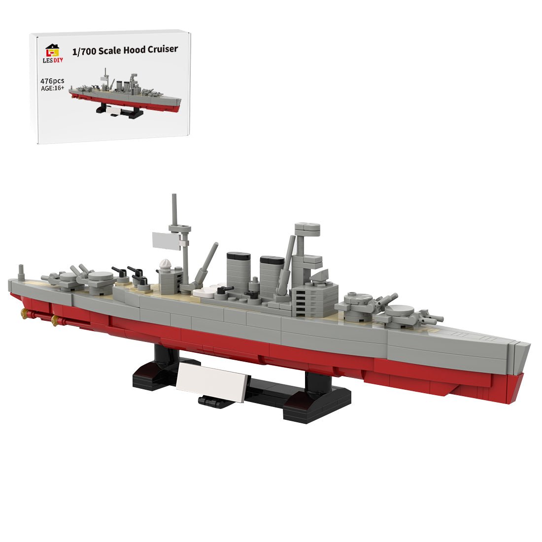 1/700 Scale Hood Cruiser Klemmbausteine - LesDiy - Klemmbausteine