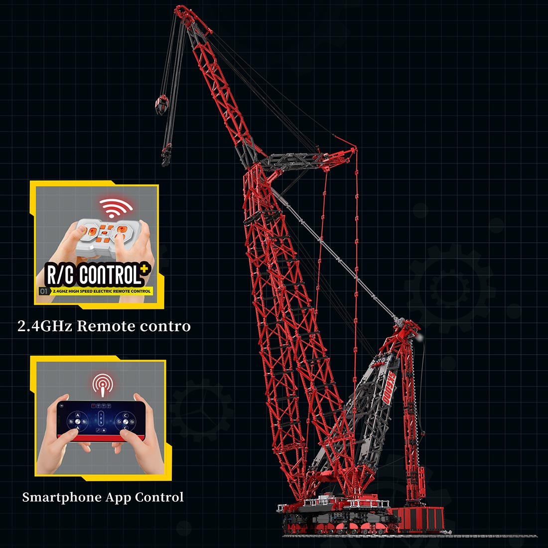 1/80 Scale Heavy Construction SK6000 Crane Klemmbausteine - LesDiy - Klemmbausteine