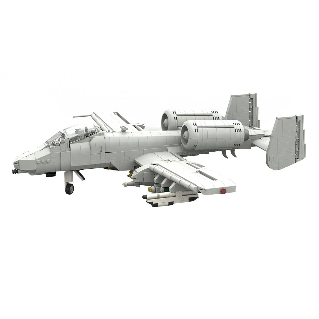 A - 10 Attack Aircraft Military Klemmbausteine (Grey) - LesDiy - Klemmbausteine