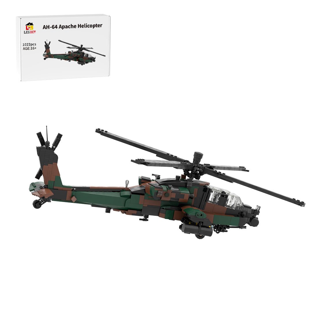 AH - 64 Apache Helicopter Klemmbausteine - LesDiy - Klemmbausteine