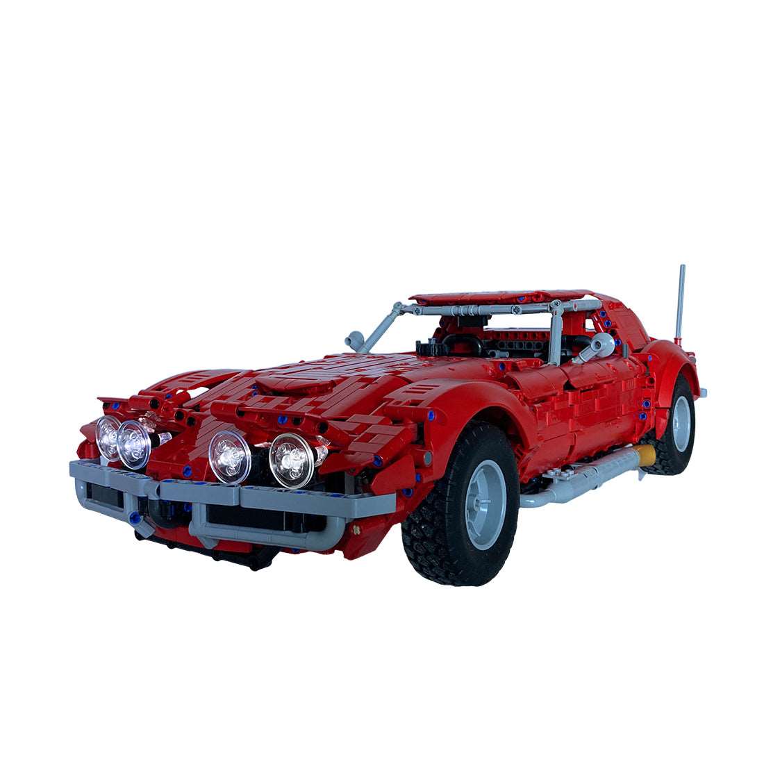 Amerikanischer Sportwagen, Muscle Car im Maßstab 1:8 mit Lichtern Klemmbausteine - LesDiy - Klemmbausteine