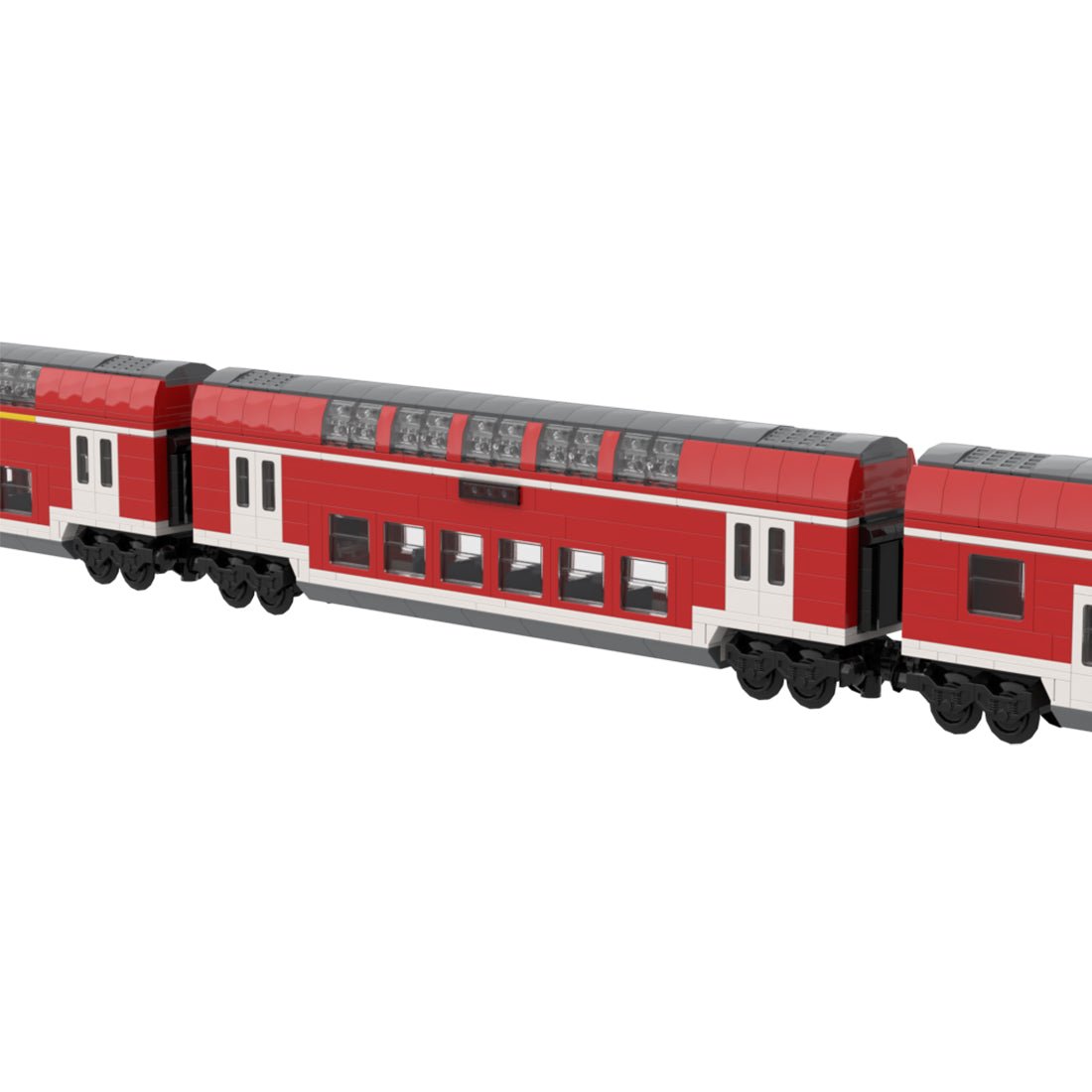 DB Doppelstock-Personenwagen zweiter Klasse Klemmbausteine-LesDiy-Klemmbausteine