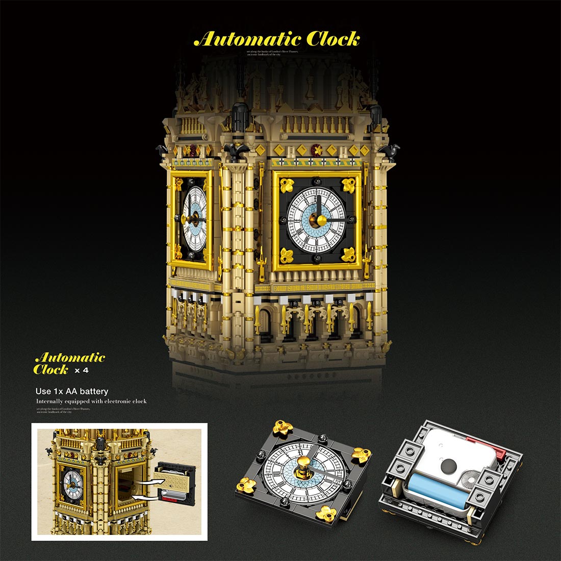 Famous British Landmark Clock Tower Klemmbausteine - LesDiy - Klemmbausteine