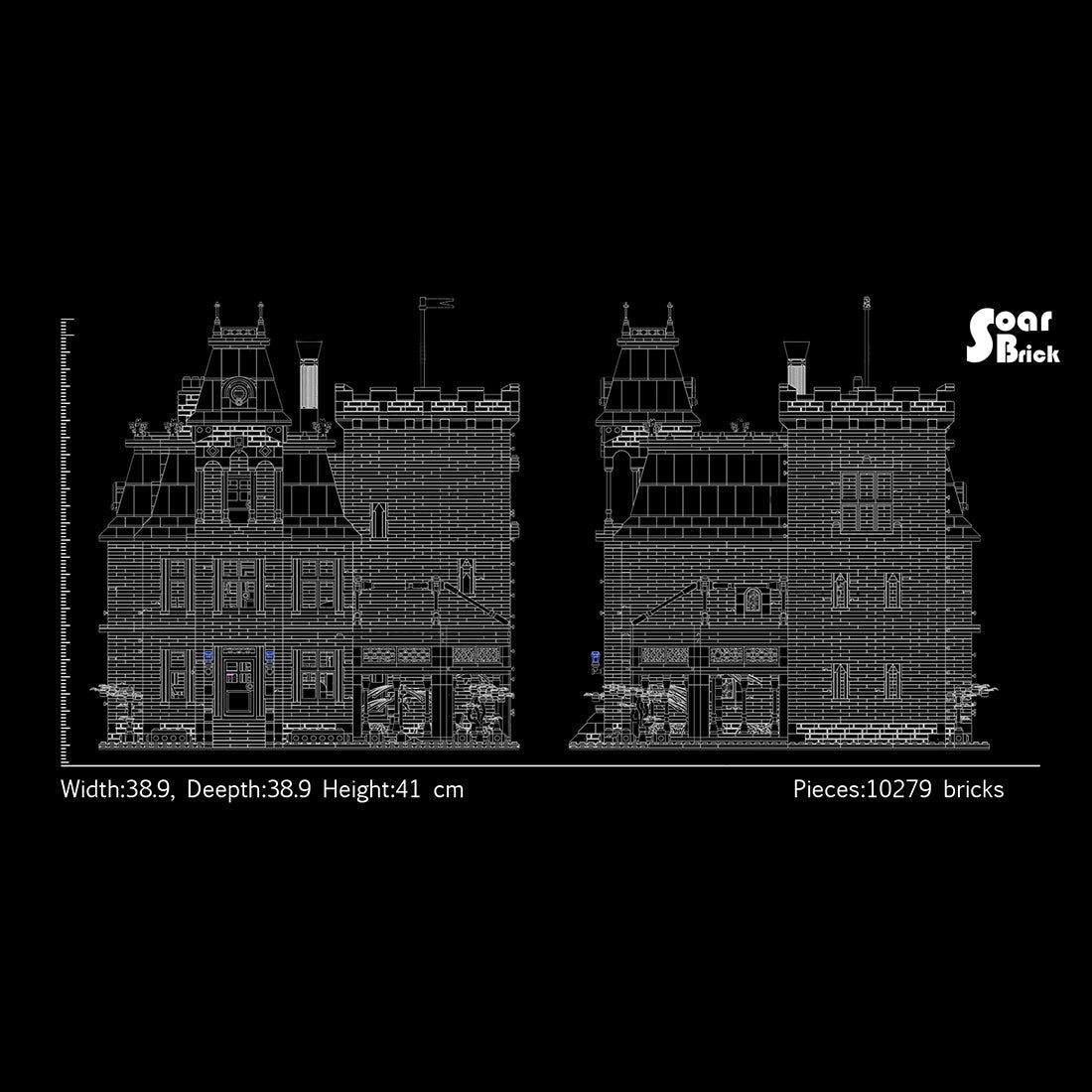 Gothic Castle Villa Klemmbausteine - LesDiy - Klemmbausteine