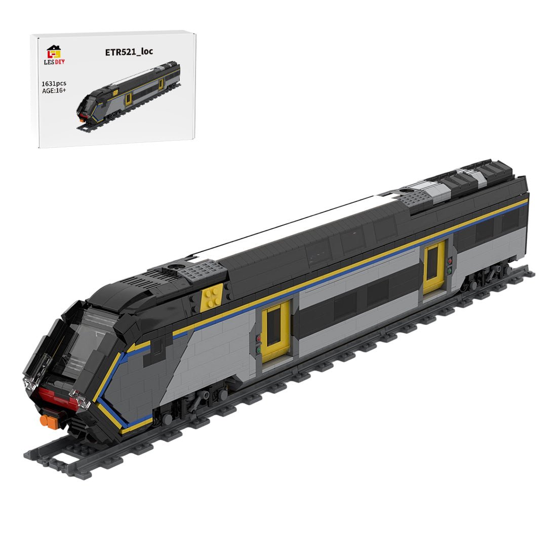 Italian E444R electric locomotive XMPR livery driver control head Klemmbausteine - LesDiy - Klemmbausteine