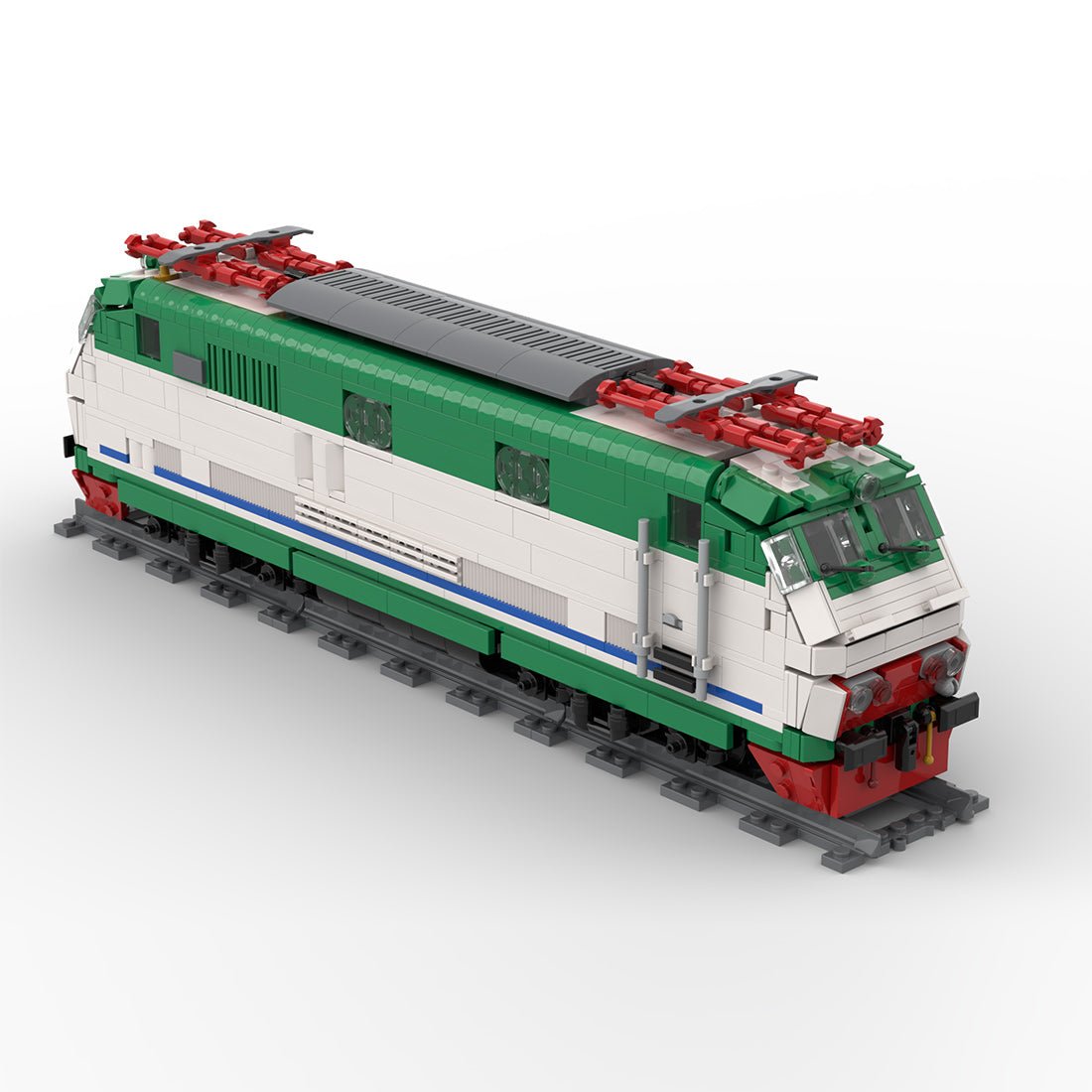 Italian E444R electric locomotive XMPR livery Klemmbausteine - LesDiy - Klemmbausteine