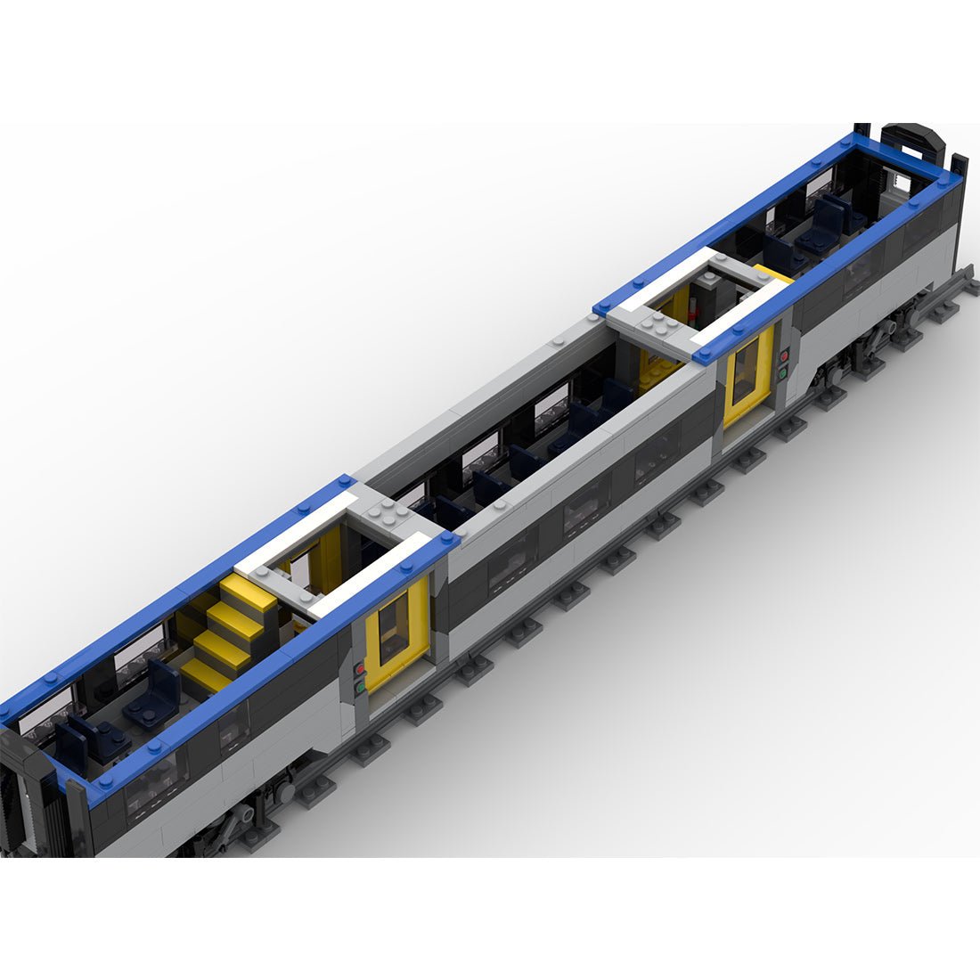 Italian ETR521 "Rock" high - speed train passenger carriage Klemmbausteine - LesDiy - Klemmbausteine