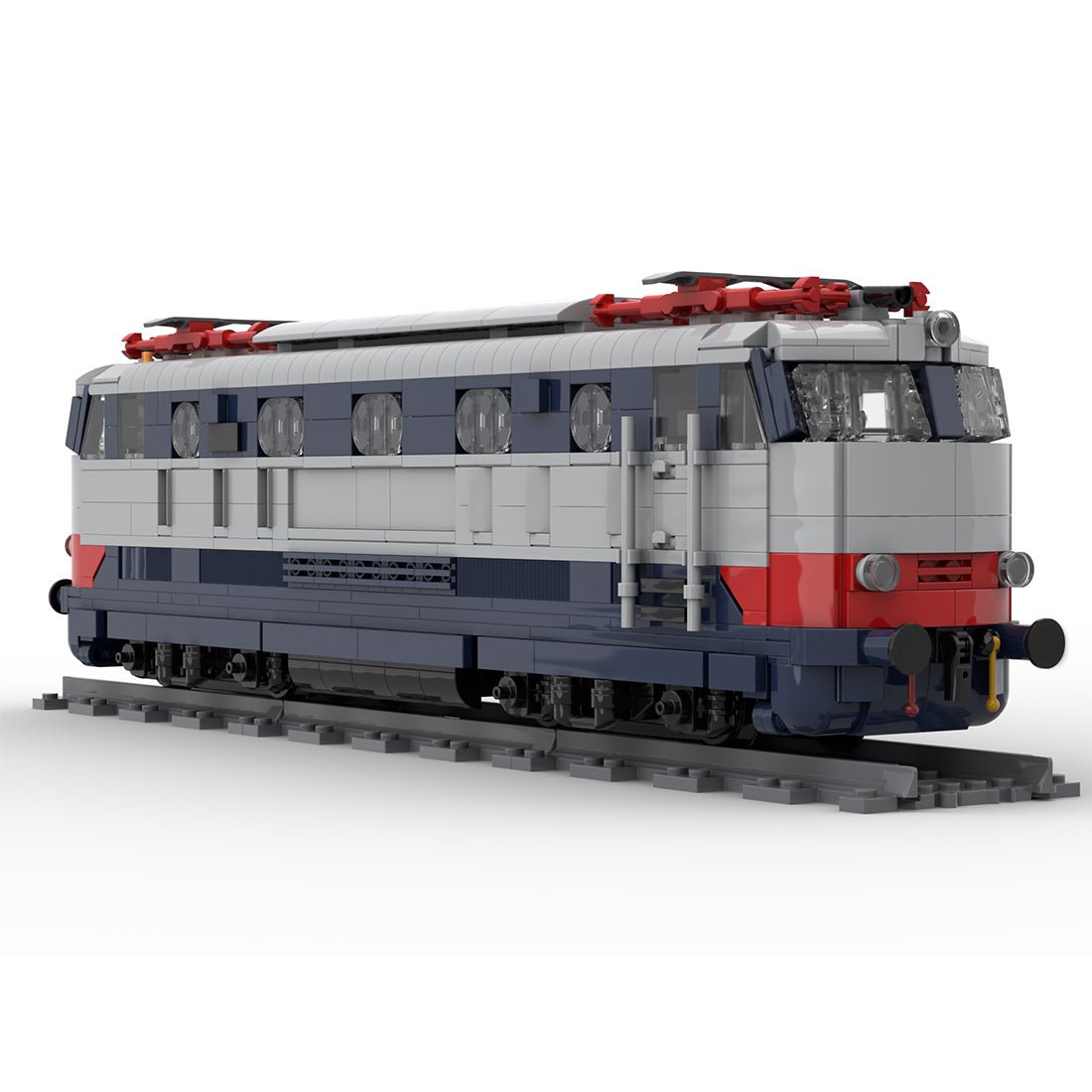 Italian FS E444 "Tartaruga" electric locomotive Klemmbausteine - LesDiy - Klemmbausteine