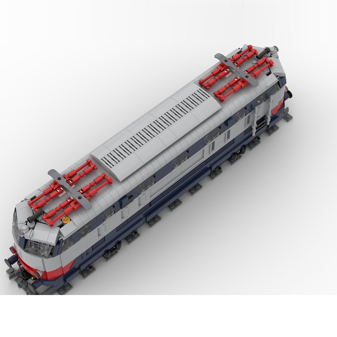 Italian FS E444 "Tartaruga" electric locomotive Klemmbausteine - LesDiy - Klemmbausteine