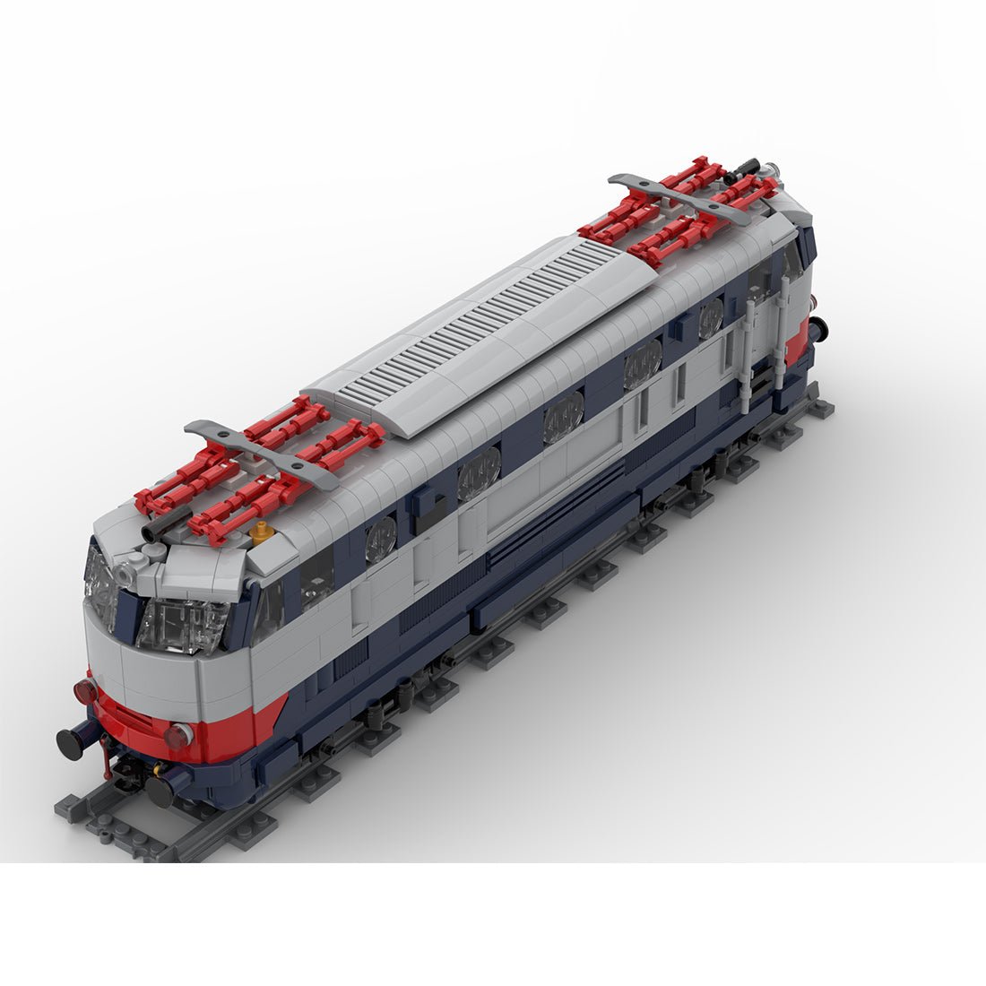 Italian FS E444 "Tartaruga" electric locomotive Klemmbausteine - LesDiy - Klemmbausteine