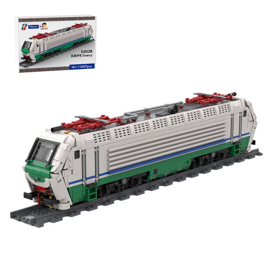 Italy State Railway Class Locomotive Klemmbausteine (Static/1457PCS) - LesDiy - Klemmbausteine