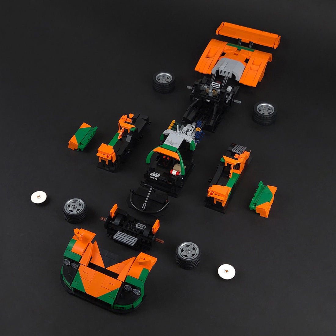Japanische LeMans - Legende (orange/grün) - Klemmbausteine - LesDiy - Klemmbausteine