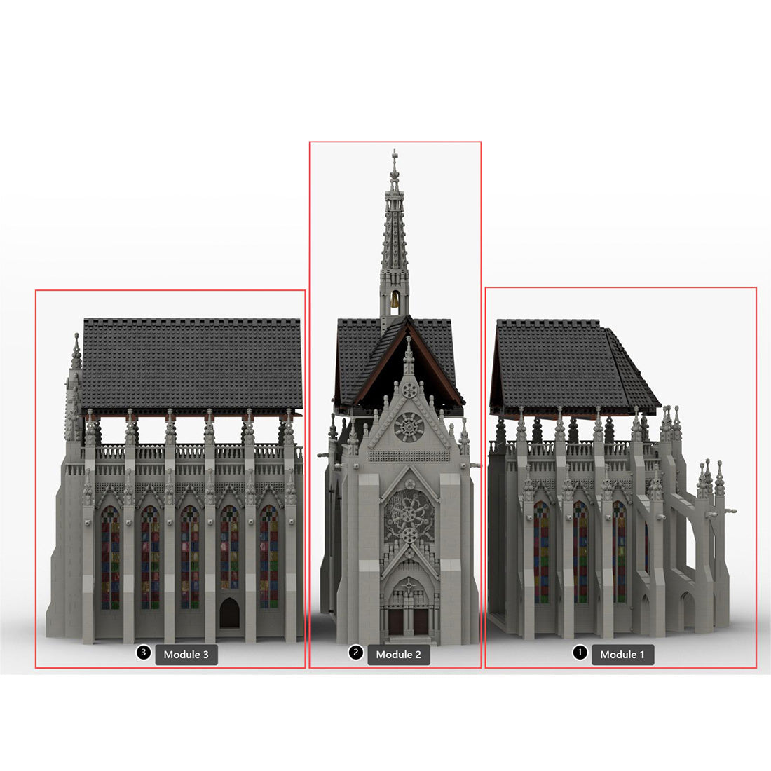 MOC - 165277 Gothic Cathedral Module 2 - Cross Klemmbausteine - LesDiy - Klemmbausteine