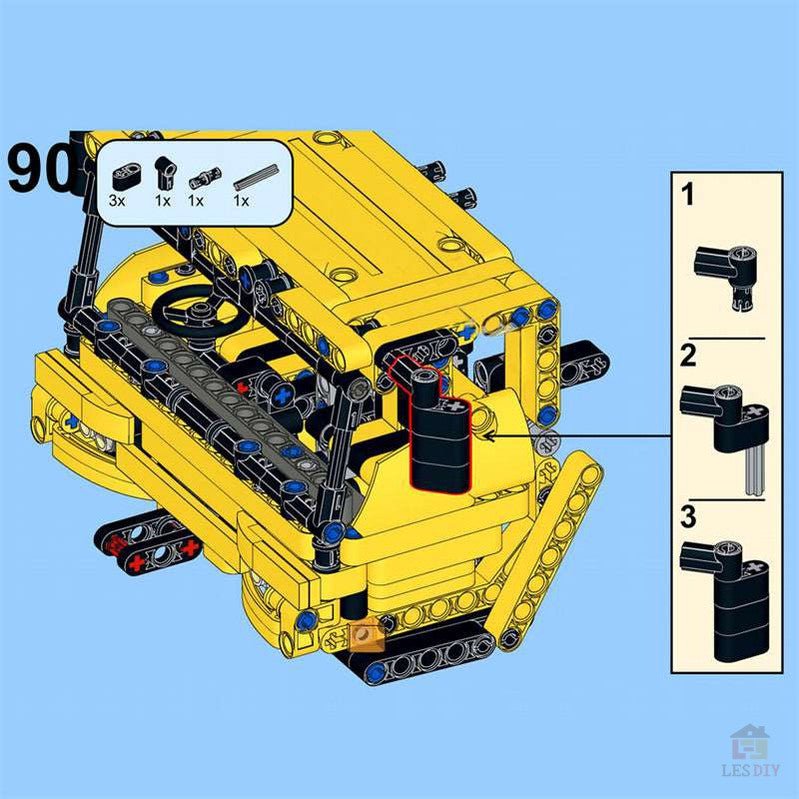 Liebherr LTM1750 Kran V3.0 mit 12 Motoren Klemmbausteine - LesDiy - Klemmbausteine