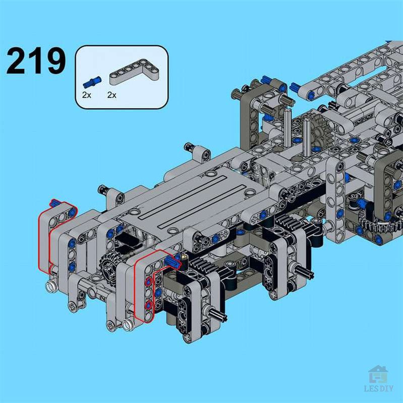 Liebherr LTM1750 Kran V3.0 mit 12 Motoren Klemmbausteine - LesDiy - Klemmbausteine