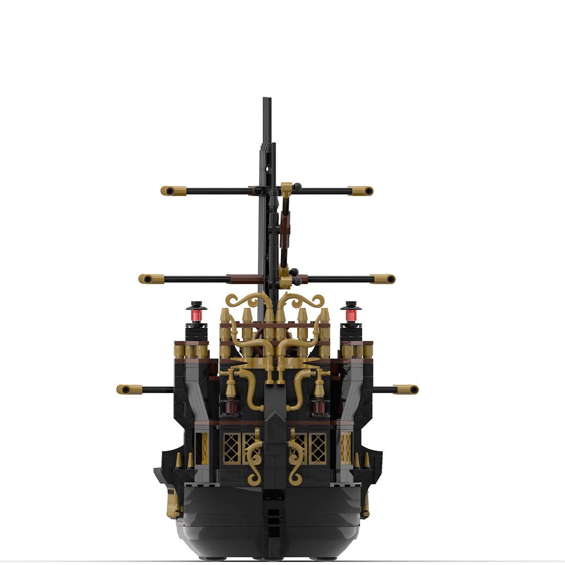Medieval Golden Pirate Ship Klemmbausteine - LesDiy - Klemmbausteine