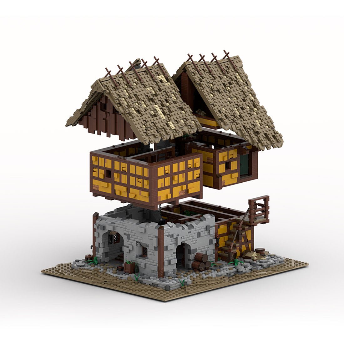Medieval MOC Taylorsgreen Village Brewery Klemmbausteine - LesDiy - Klemmbausteine
