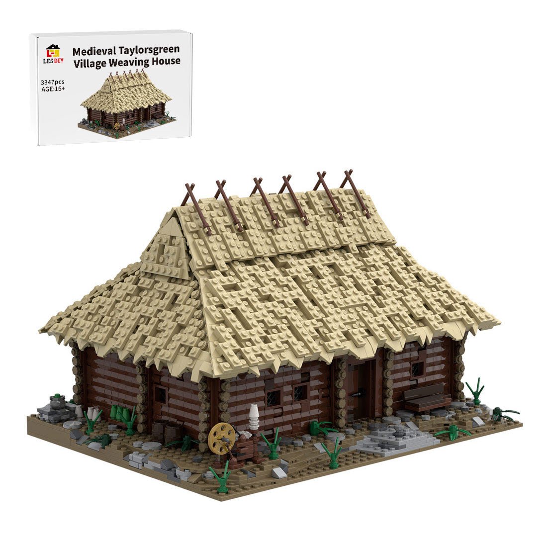 Medieval Taylorsgreen Village Weaving House Klemmbausteine - LesDiy - Klemmbausteine