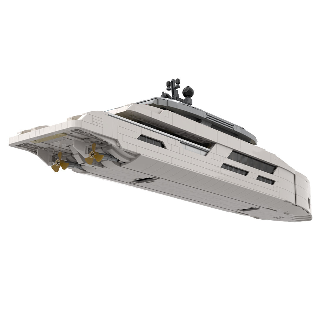Midi - Scale Yacht - White Version Klemmbausteine - LesDiy - Klemmbausteine