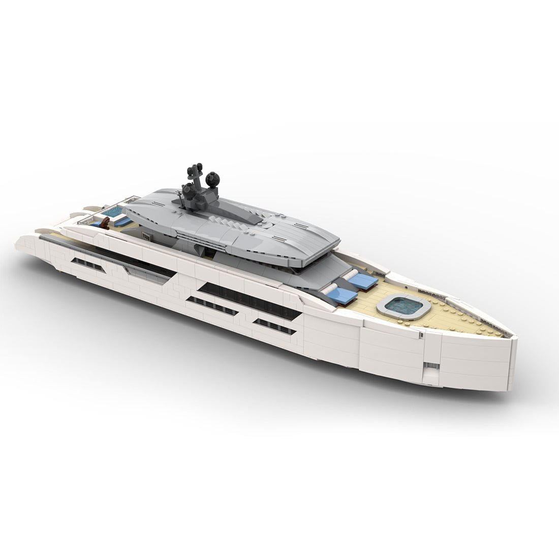 Midi - Scale Yacht - White Version Klemmbausteine - LesDiy - Klemmbausteine