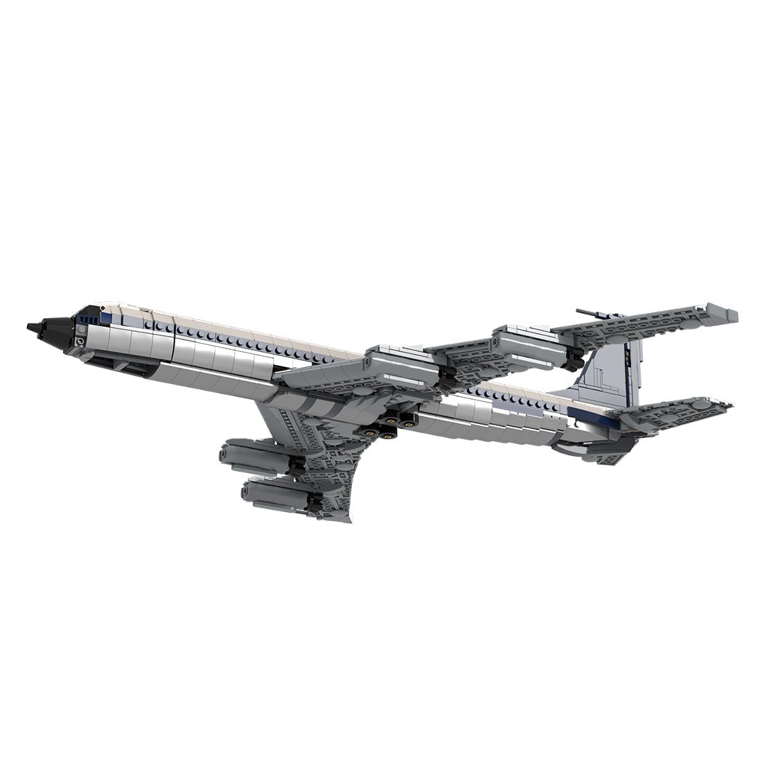 MOC - 105999 1/80 Scale Boeing 707 - Lufthansa Klemmbausteine - LesDiy - Klemmbausteine