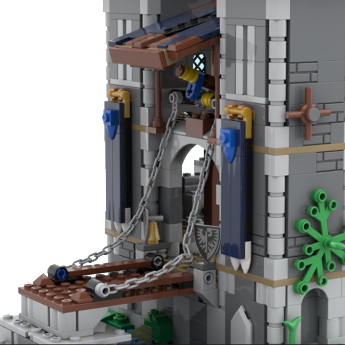 MOC - 108731 Fort des mittelalterlichen Schwarzen Sakers Klemmbausteine - LesDiy - Klemmbausteine