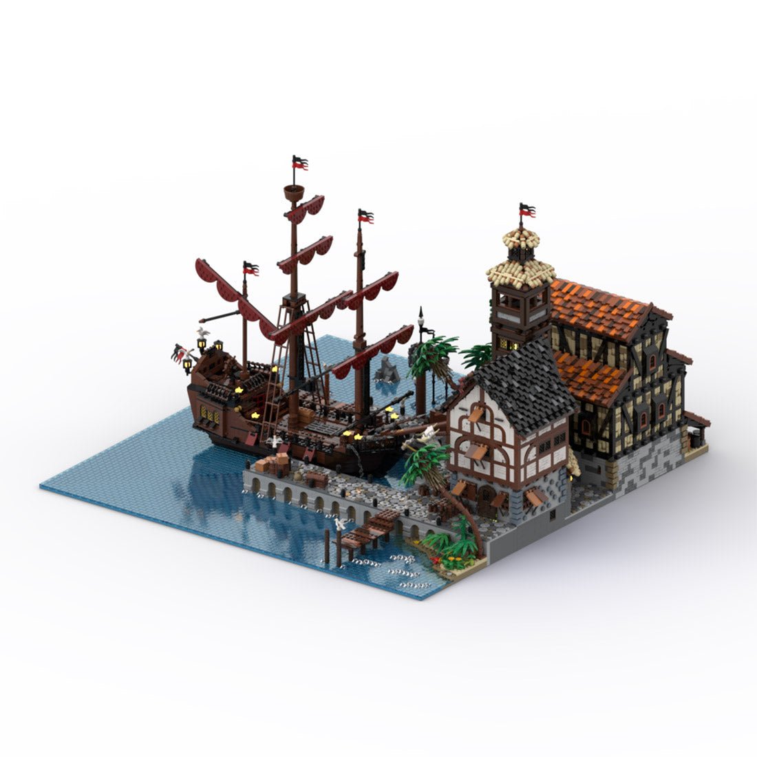MOC - 114510 Piratenstadt Port Sauvage Klemmbausteine - LesDiy - Klemmbausteine