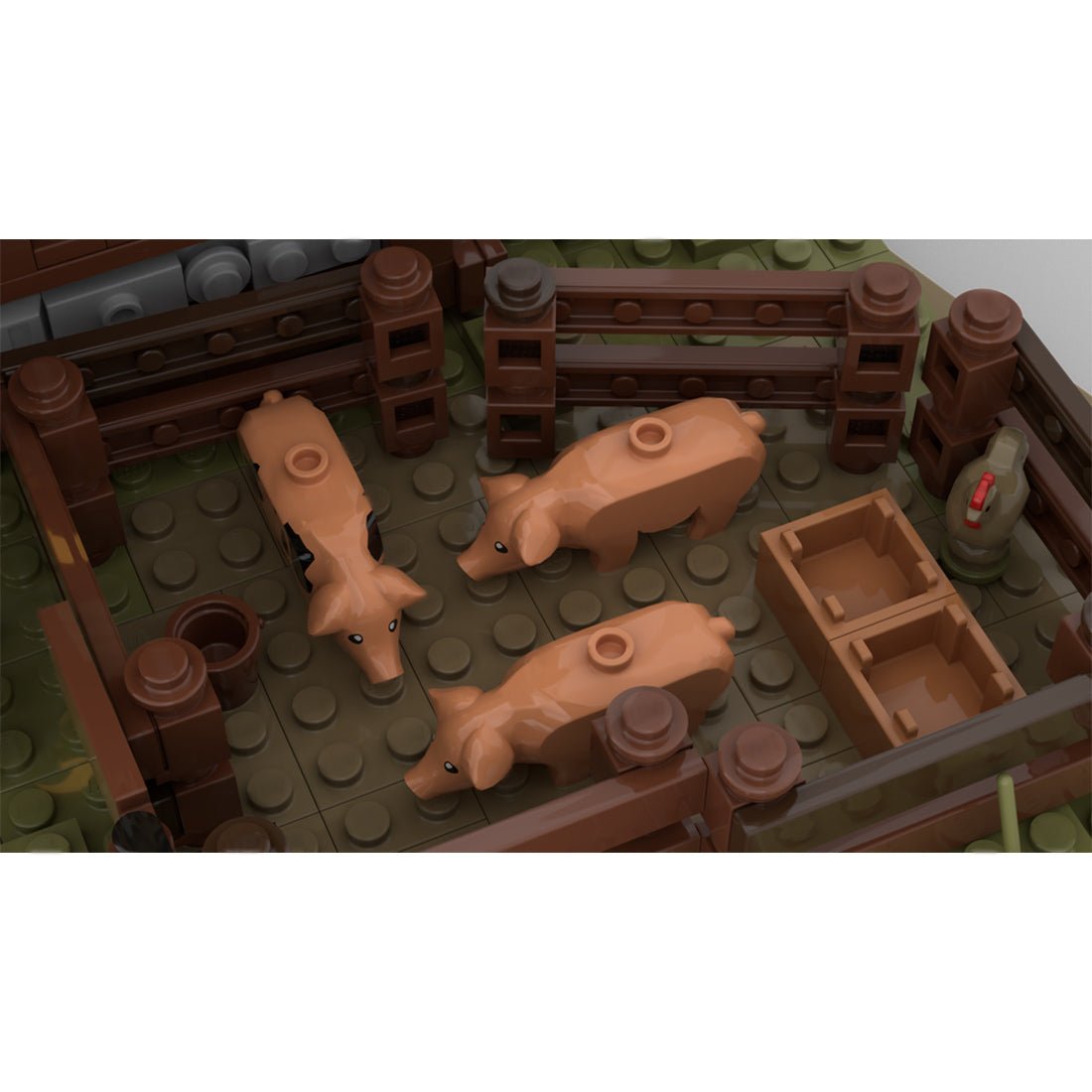 MOC - 114686 Medieval Trader`s House & Farm Klemmbausteine - LesDiy - Klemmbausteine