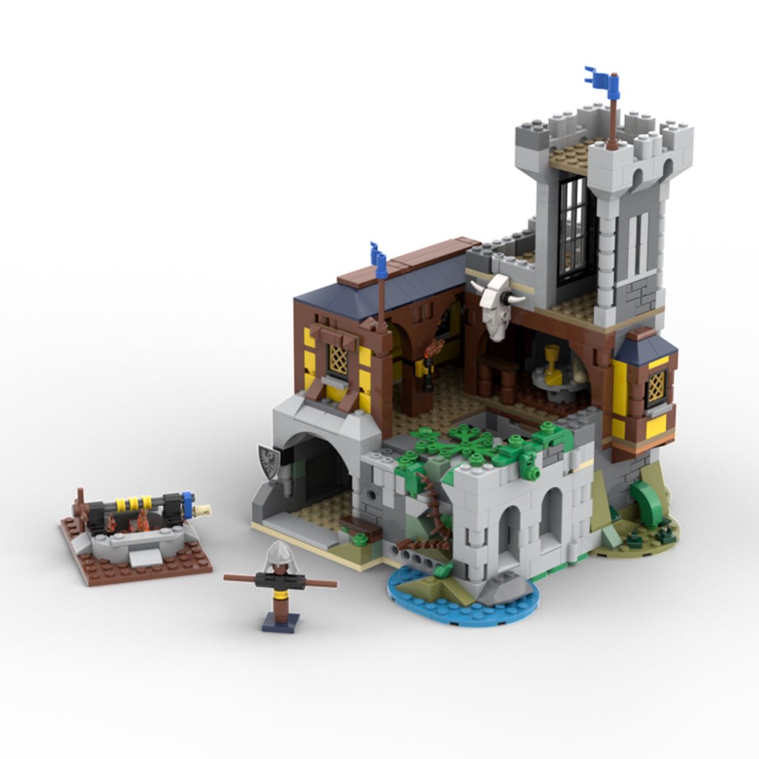 MOC - 115655 Mittelalterlicher schwarzer Sakerturm Klemmbausteine - LesDiy - Klemmbausteine