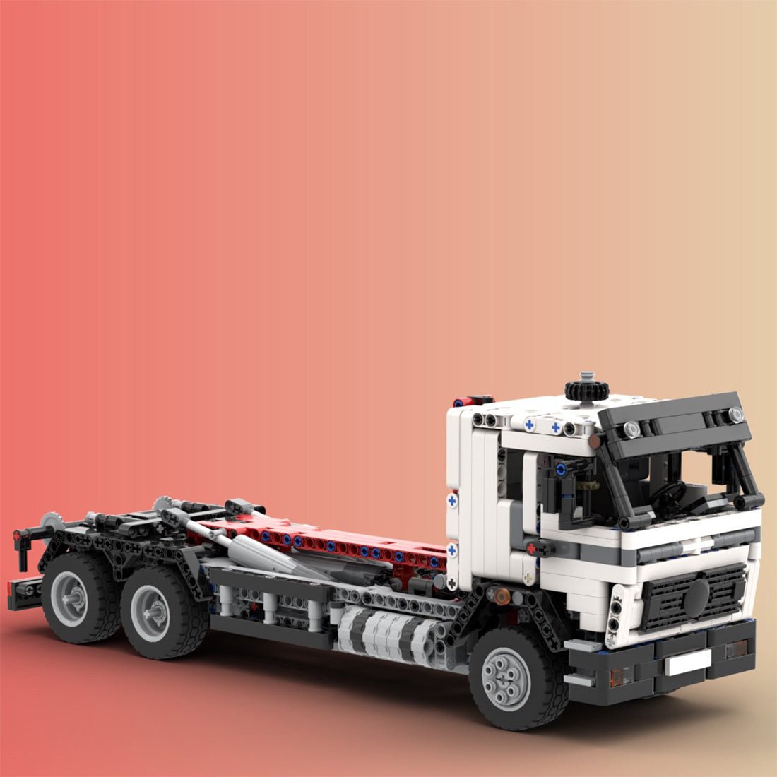 MOC - 120710 OF Hookloader & Crane Container Truck Klemmbausteine - LesDiy - Klemmbausteine