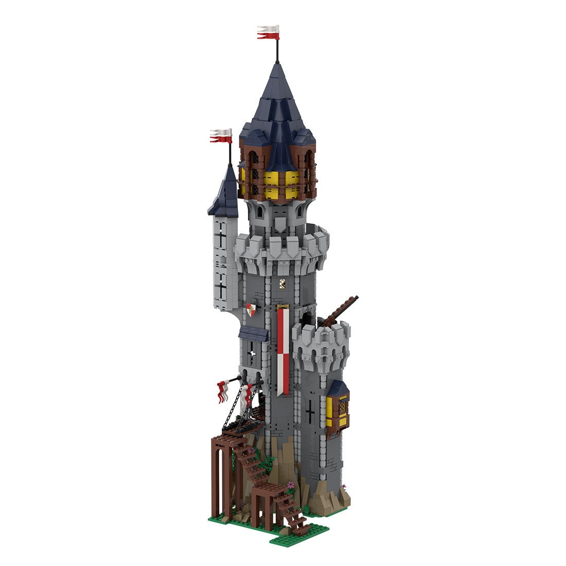 MOC - 123471 Black Falcons Grand Tower Klemmbausteine - LesDiy - Klemmbausteine