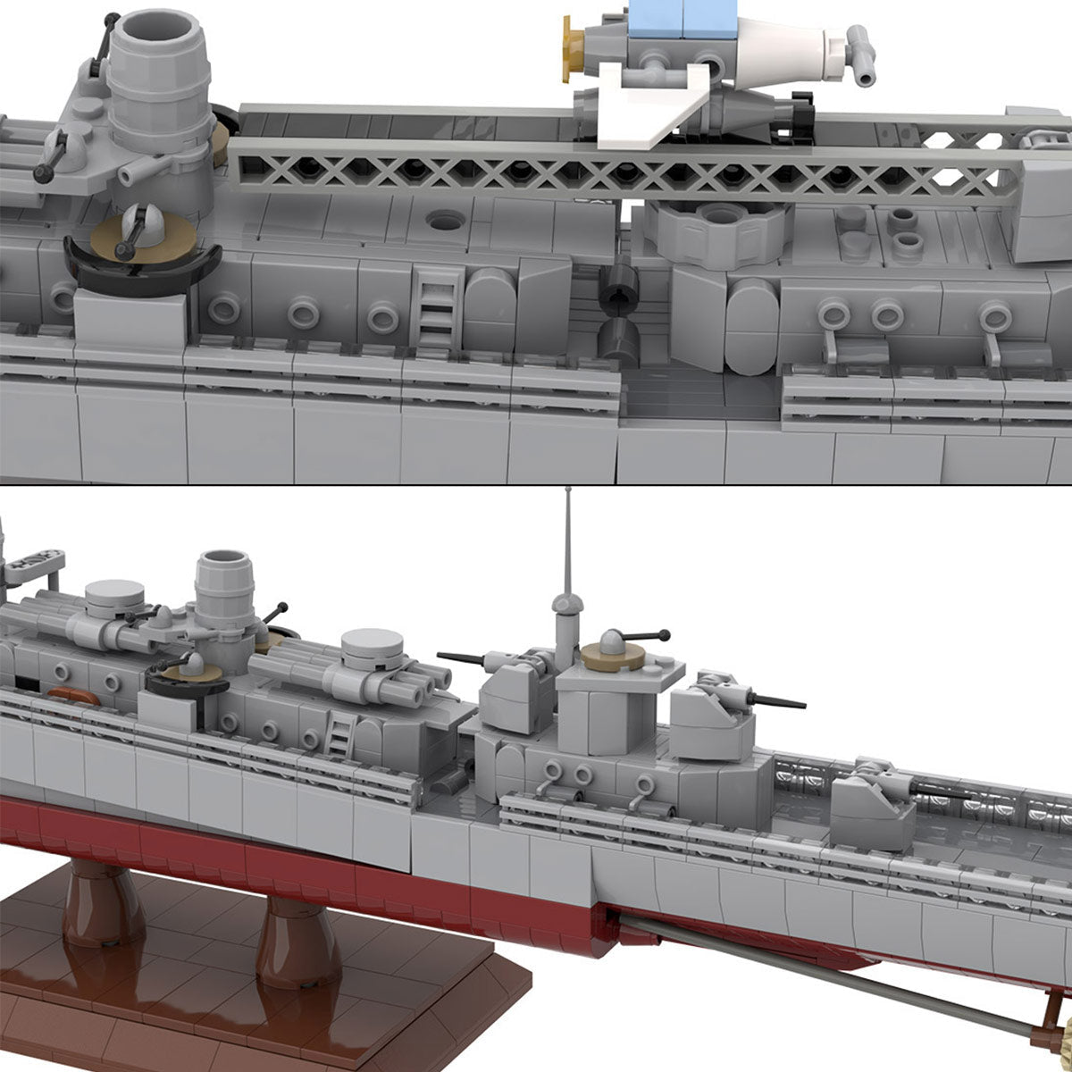 MOC - 124716 1/200 Scale Fletcher - Class Destroyer - LesDiy - Klemmbausteine