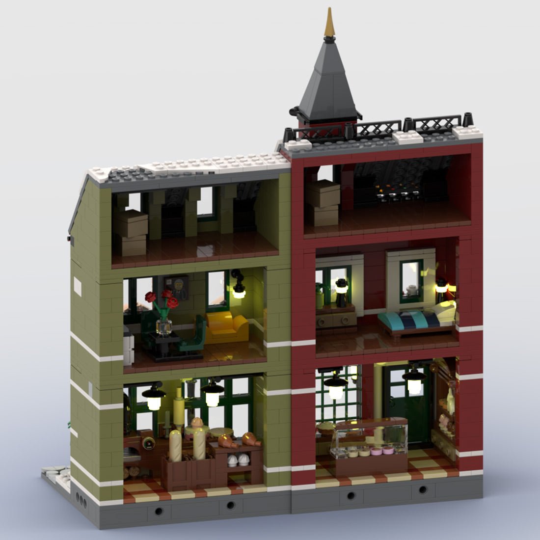 MOC - 127667 Winter Village Bakery Klemmbausteine - LesDiy - Klemmbausteine