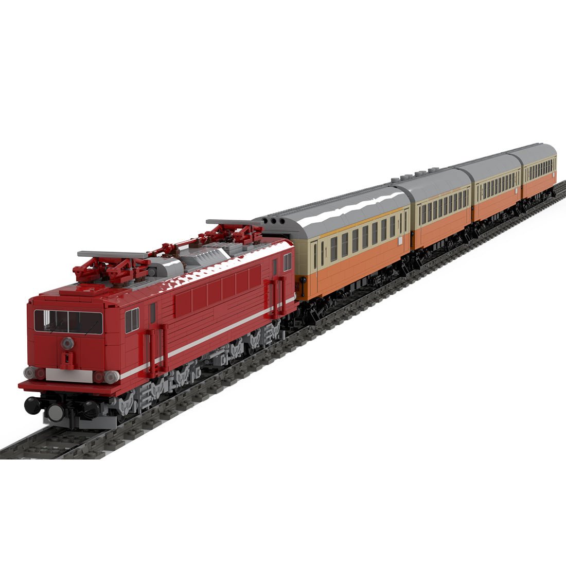 MOC 128328 MOCPACK > Electric Locomotive BR250 + City Express (Städte - Express) Klemmbausteine - LesDiy - Klemmbausteine