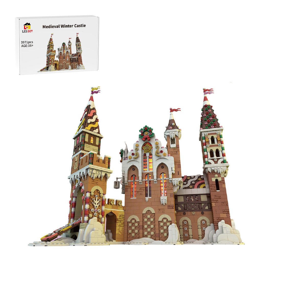MOC - 130576 Gingerbread Castle Klemmbausteine - LesDiy - Klemmbausteine