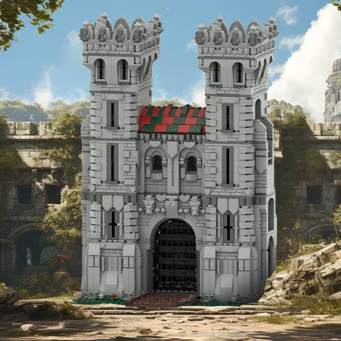 MOC - 130978 Rotes Burgtor Klemmbausteine - LesDiy - Klemmbausteine