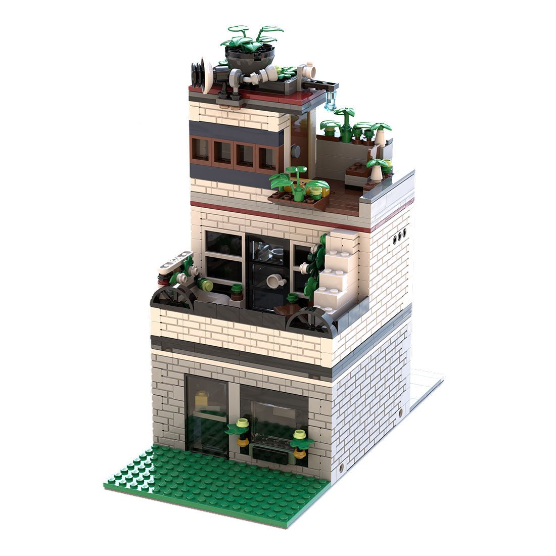 MOC - 131435 3 - in - 1 Fashion Store + Design Studio + Flower Shop Klemmbausteine - LesDiy - Klemmbausteine
