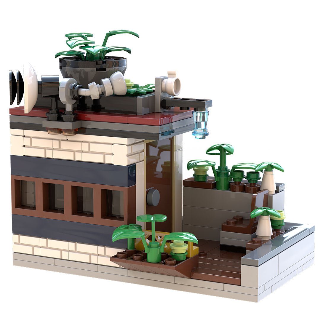 MOC - 131435 3 - in - 1 Fashion Store + Design Studio + Flower Shop Klemmbausteine - LesDiy - Klemmbausteine