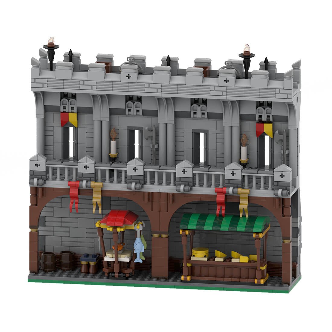 MOC - 131582 Rote Schlossfront Klemmbausteine - LesDiy - Klemmbausteine