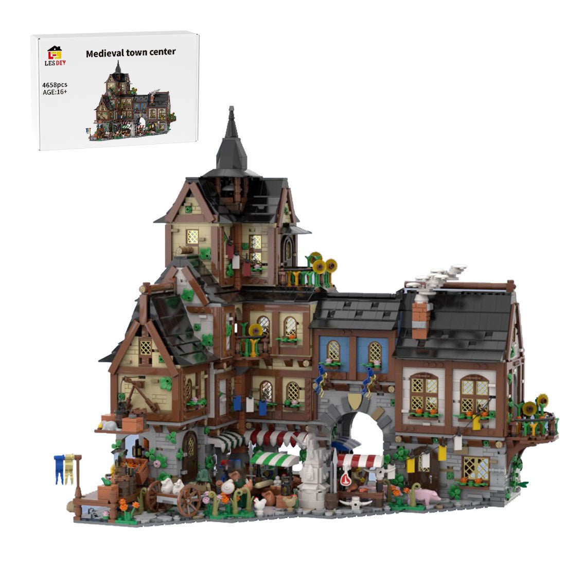 MOC - 134085 Medieval Town Centre Klemmbausteine - LesDiy - Klemmbausteine