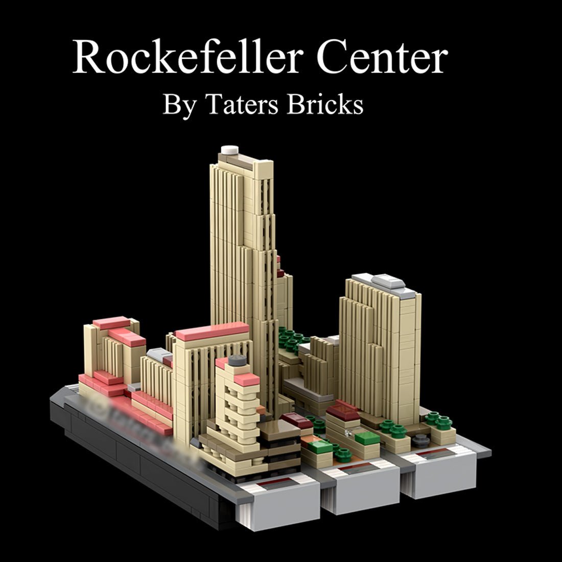 MOC - 138111 1/2000 Scale Rockefeller Center - NYC Klemmbausteine - LesDiy - Klemmbausteine