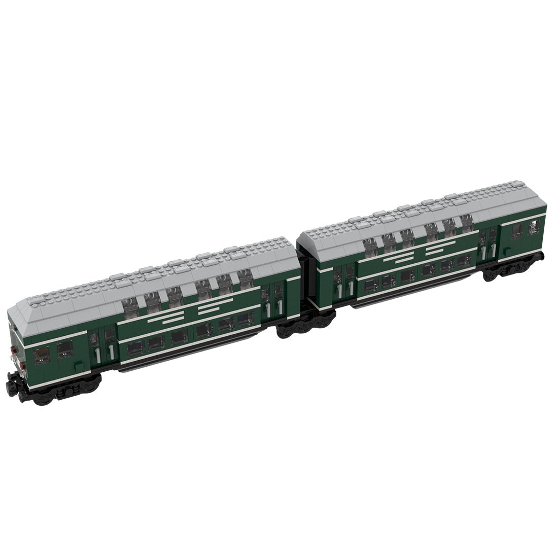 MOC - 139977 German Doppelstockwagen train car vagon Klemmbausteine - LesDiy - Klemmbausteine
