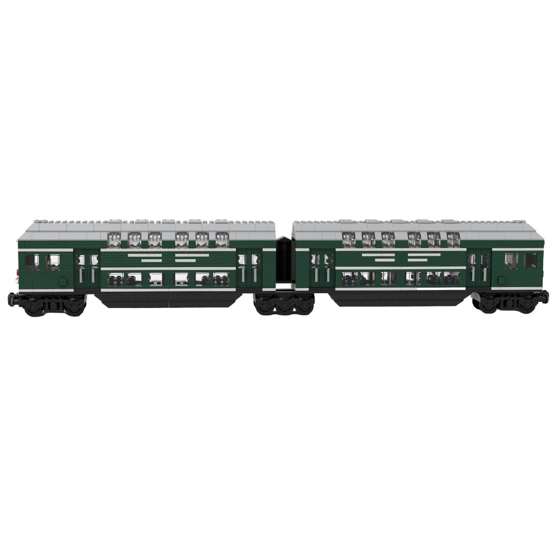 MOC - 139977 German Doppelstockwagen train car vagon Klemmbausteine - LesDiy - Klemmbausteine