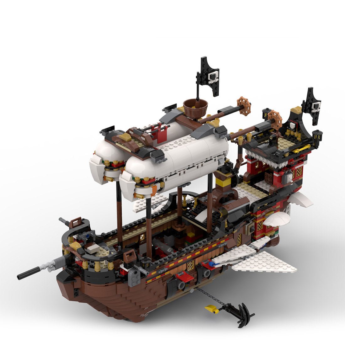 MOC - 141840 Pirates Great Airship Klemmbausteine - LesDiy - Klemmbausteine