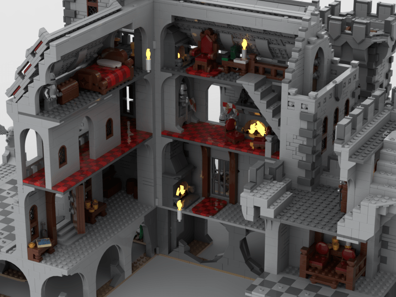 MOC-143001 Red Lions Castle II Klemmbausteine-LesDiy-Klemmbausteine