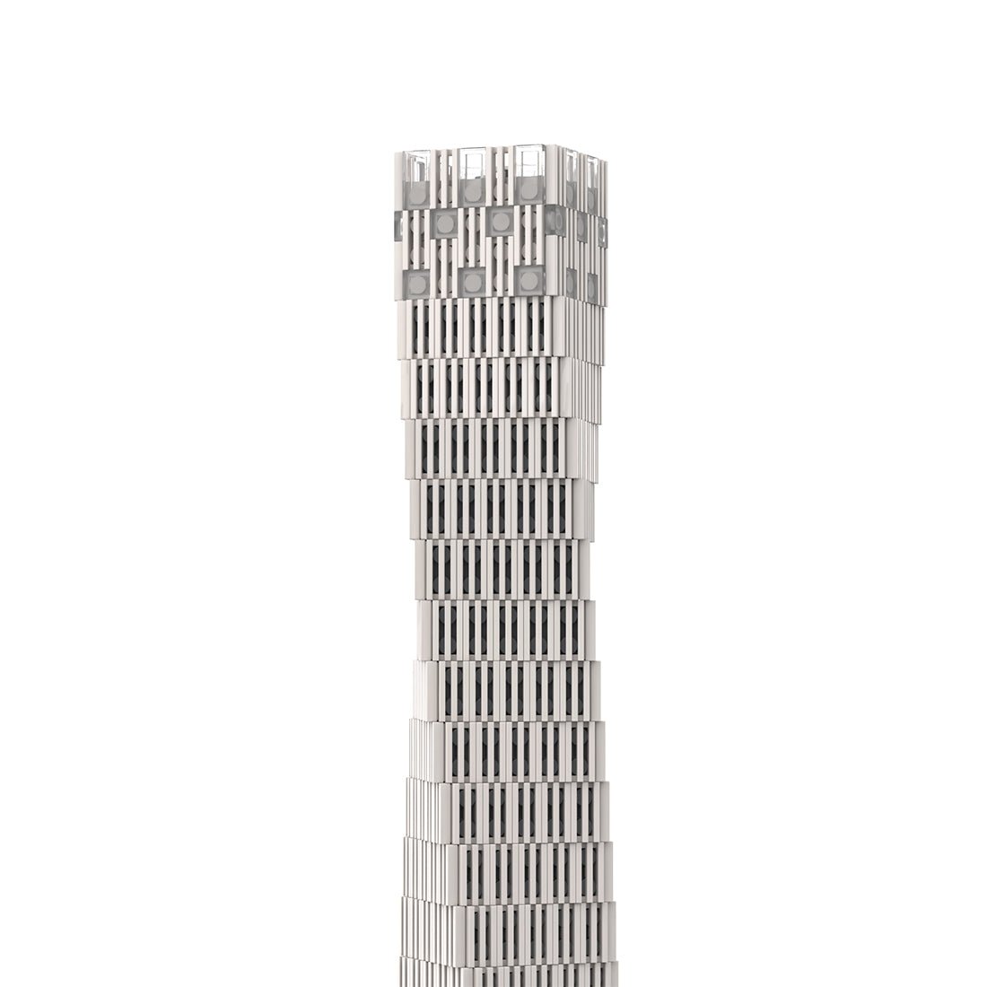 MOC - 152436 Cayan Tower (Infinity Tower) Dubai Maßstab 1:800 Klemmbausteine - LesDiy - Klemmbausteine